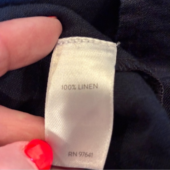 J Jill Love Linen Sleeveless Pintuck Dress in Navy, XL Tall, Beachy Summer Comfy - Picture 9 of 13